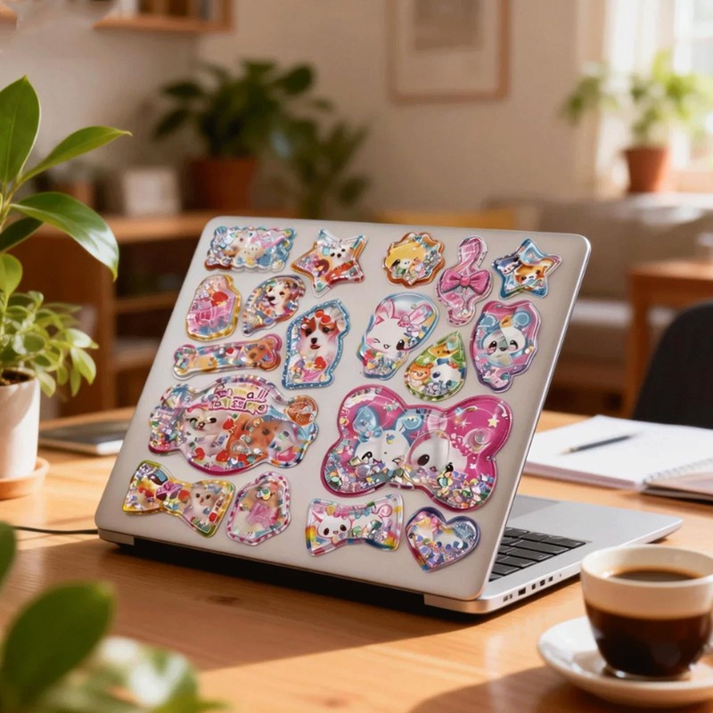 Bookwarm Water Seals, 3D Decorative Stickers for Notebooks, Exquisite Patterns,