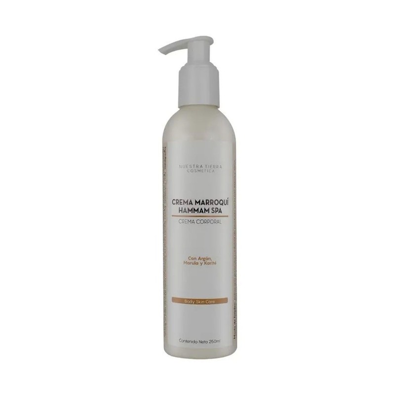 Nuestra Tierra Cosmética Crema Corporal Marroquí Hammam Spa con Argán,