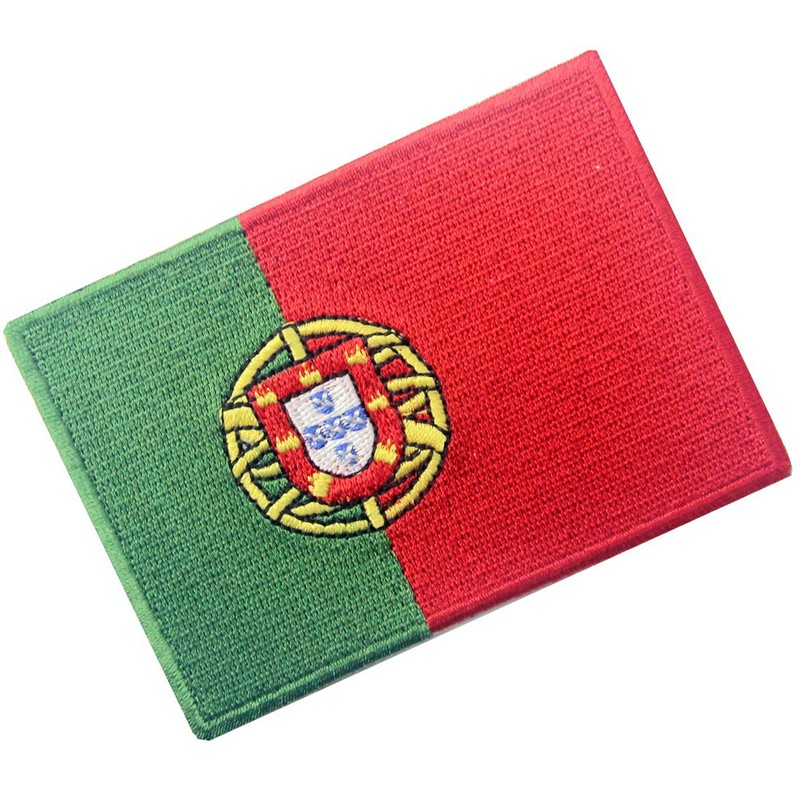 Portugal Flag Embroidered Emblem Portuguese Iron On Sew On National
