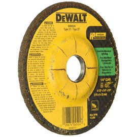 DEWALT DW4524 4-1/2-Inch by 1/4-Inch by 7/8-Inch Concrete/Masonry Grinding Wheel