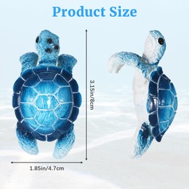 SXoonKing Sea Turtle Figurines Plant Decorations for Pots, Tortoise Plant Pot Decor, Hanging Resin Turtle Decor Planter Decorations for Bonsai Succulents Aquariums, Creative Gifts for Plant Lovers