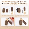 Key Fob Cover with Keychain for Toyota 2018-2024 RAV4 Camry