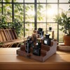 Fengligoo Walnut Cologne Organizer for Men - 4 Tier Wooden