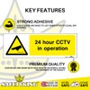 SAFETYKING® 4 PCS CCTV STICKER (HORIZONTAL) CCTV Sign Security Sticker