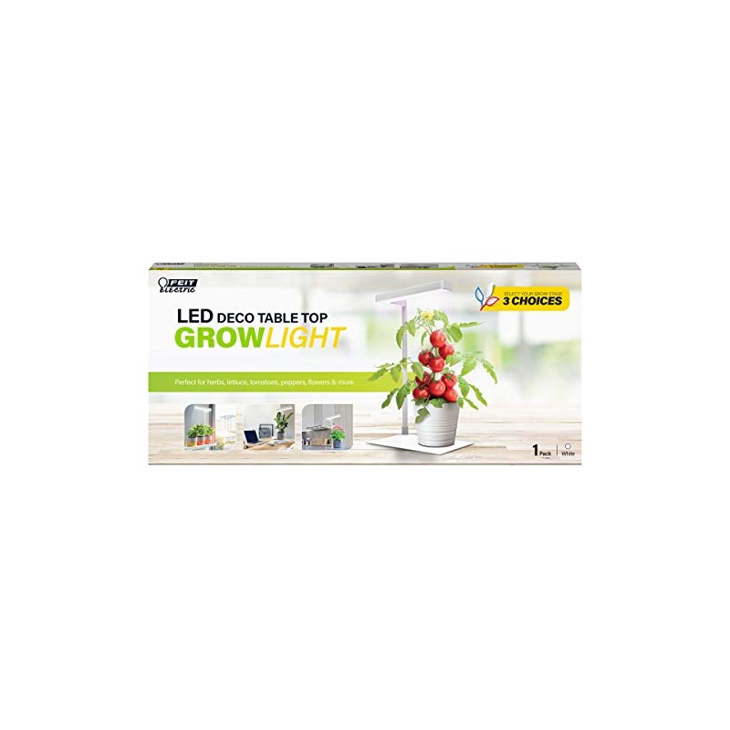 Feit Electric GLP17/W/TABLE/14WLED Tabletop 17" LED Grow Light, White, 14W,