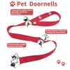 JIMEJV 2 Pack Dog Doorbells, Pet Training Bells for Go