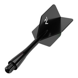 FunVision Aero Integrated Dart Flights and Shafts, Special Shape Design | Pack of 3, All in One Moulded Dart Flight & Stem | Professional Dart Accessories, Highly Durable, (Medium, Black)