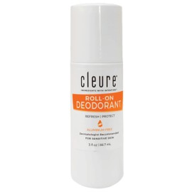 Cleure Roll-on Natural Deodorant For Sensitive Skin - Aluminum Free, Baking Soda Free & 24 Hour Odor Control - Fragrance Free (3 oz)
