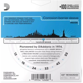 D'Addario - Phosphor Bronze Acoustic Guitar Strings - EJ16-3D (3 Sets In Pack)