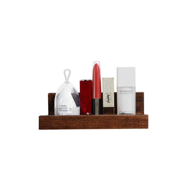 Z metnal Mini Floating Shelves, Small Natural Wooden Display Wall