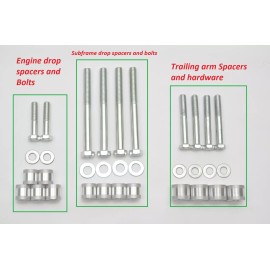 All out Fab 03-11 ELEMENT 02-06 CRV ENGINE & SUBFRAME DROP KIT & REAR TRAILING ARM SPACER