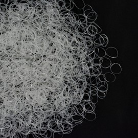 1000 mini gomas elásticas para el pelo para trenzar el cabello, para hacer tú mismo peinado, color blanco