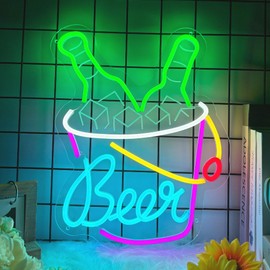 Beer Neon Sign for Wall Decor Dimmable Beer Neon Signs Bar Led Sign for Man Cave Light Up Sign for Bedroom Home Bar Shop Pub Bistro Party Hotel Game Room Decor Gifts
