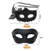 Antifaz Fiesta Másca Halloween Pareja Carnaval Cosplay Negra Negro