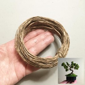 M01408x5 MOREZMORE 25Yard 75ft Paper Wire Taupe Brown 1.5mm Floral Vine Wire Bind Wire for Miniature Trees Vines and Plants in Miniature Dollhouse Landscape Diorama Settings