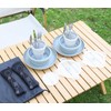 Lafuntar Camping Plate Bowl Cup Cutlery Set for 2, Folding