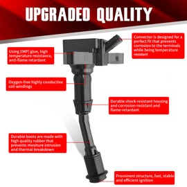 MACAX Set of 4 Ignition Coils UF735 DG-552 Compatible with Ford 2014 2015 2016 2017 2018 2019 Fusion and Escape 1.5L L4 - Replaces DS7Z-12029-B DG554