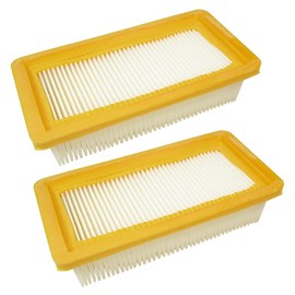 2x Flat Pleat / Lamellar Filter / HEPA Filter for Kärcher Fireplace Vac AD3.200 CH AD3.200 EU II Fireplace Vac AD3.200 GB 1.629-711.0 AD21.629-731.0 AD4Premium 1.629-662.0 AD3PremiumFireplace