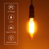 KINUR E26 Small dim Amber LED Edison Light Bulbs, Candelabra
