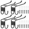 Pack of 4 Wall Hooks, Garage Hooks, Heavy Duty Hooks,
