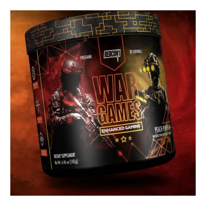 Redcon1 War Games Sin Cafeína Suplemento Nootrópico Enfoque Sabor Peach