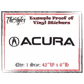 Acura Car Windshield Vinyl Sticker