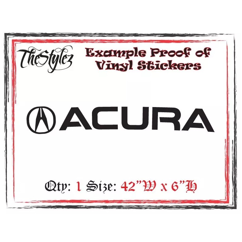 Acura Car Windshield Vinyl Sticker