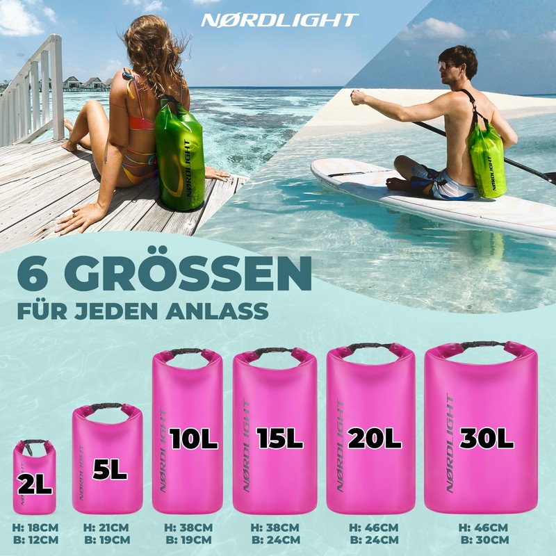 Nordlight Dry Bag 5 L Waterproof Bag – (Pink) Waterproof