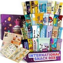 International Snack Box, Unique Experience with Universal Exotic Candies and Treats from around the World, Gift-Ready Foreign Foods in Packages Inspired by European, Japanese and Korean Cultures