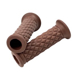 HTharros Bike Handle Grip, 0.9 inches (22.2 mm), Universal Handle Grip, Replacement, Rubber, Dress-Up Parts, Diamond Pattern, Left and Right Through