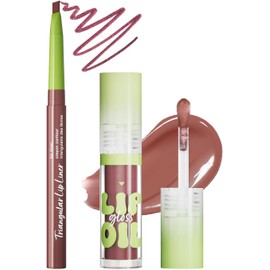 2 en 1 Perfilador de Labios y Brillo de Labios, Larga Duración Hidratante 1 Labiales Líquidos Mate y 1 Delineadores, Lápiz Labial de Larga Duración, Pintalabios Permanente Para Maquillaje de Mujer