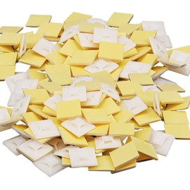 I'm so happy Cable Ties Cable Ties Wiring Fixing Mount Base Outdoor Insulation Lock Fixed Base (White, 0.8 x 0.8 inches (20 x 20 mm) / 50 Pieces