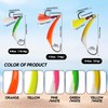 Eupheng 5PCS Pompano Jigs with Teaser Hooks, Surf Fishing Jig