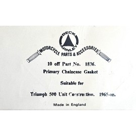 Triumph 1959-1974 TRIUMPH 350 500 T100 T90 PRIMARY COVER GASKET - 70-4156