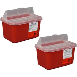 One Gallon Sharps Containers with Pop Up Lid (Two Pack) by Oakridge Products
