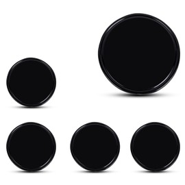 DACIRTY 5 PCS Dashboard Placement Round Mat, Highly Adhesive Irregular Non-Slip Stone Pattern Silicone Mat, Multifunctional Smartphone GPS Key Glasses Storage, Easy to Clean Accessories (Black)