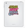 2 x 10cm/100mm Love Peace Music Vinyl Sticker Decal Laptop