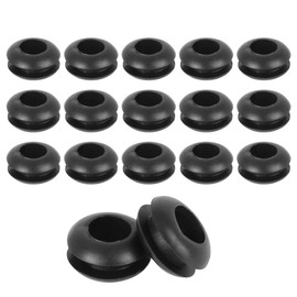 X AUTOHAUX Pack of 250 Rubber Grommets Double-Sided Cable Protector Black 6 mm for Car Vehicle