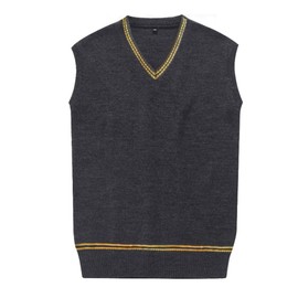 WOTOGOLD Cosplay Costumes unisex Vest Sweater Fall and Winter Waistcoat Yellow/Charcoal XXL