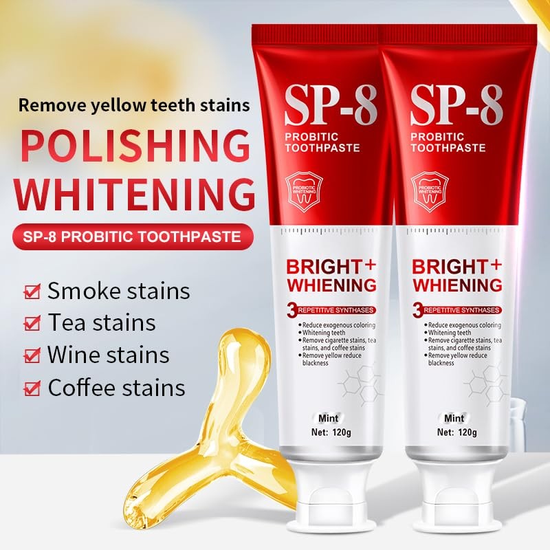 SP-8 Probiotics Whitening Toothpaste - Probiotics for Teeth Whitening and