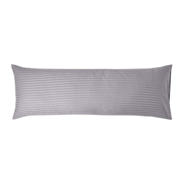 HOMESCAPES Grey Pure Egyptian Cotton Body Pillowcase 330 TC 500