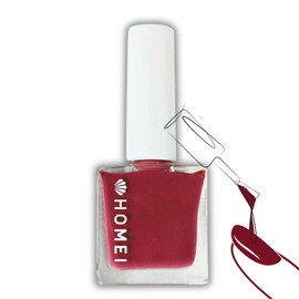 HoMei Nail Strengthener from Japan, Nail Hardener with Aloe Vera, Tea Tree Oil& Keratin for Healthy 5-in-1 Nail Solution Including Base Coat, Nail Color, Hardener, Top Coat & Nail Care, Cranberry Red