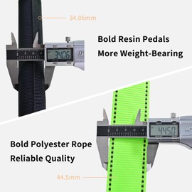 LZ.MZXU Fire Escape Ladders, 6.5FT Emergency Rope Ladder with 2 Hooks for 1-2 Story Homes, Portable Multi-use Quick Deployment Rope Ladders for Balcony Tree Window