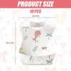 Non-Woven Baby Bibs 10 Pack, Waterproof Adjustable Feeding Bib with