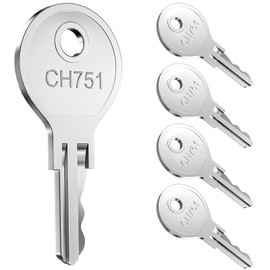 5 Pcs CH751 Key, Siapupy Universal CH751 replacement keys, RV keys for RV compartments, Campers, Storage Cabinets, Trailers, Controller Covers, Locks Carts Shells, Tool Boxes Carts, Silver