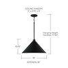 Capital Lighting 351311MB Alden Modern Industrial Metal Cone with White