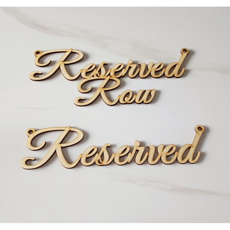 8pcs Hanging Wooden Reserved Sign,Reserved Seating Signs with Rope for