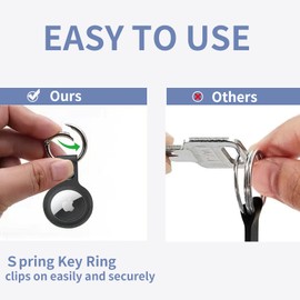 BuFan Airtag Holder with Keychain and Lock, [4 Pack] Funda Protectora de Cuero PU AirTag con llaveros para Cartera, Collar de Perro, Equipaje y Llaves (Marrón/Azul/Verde/Blanco)