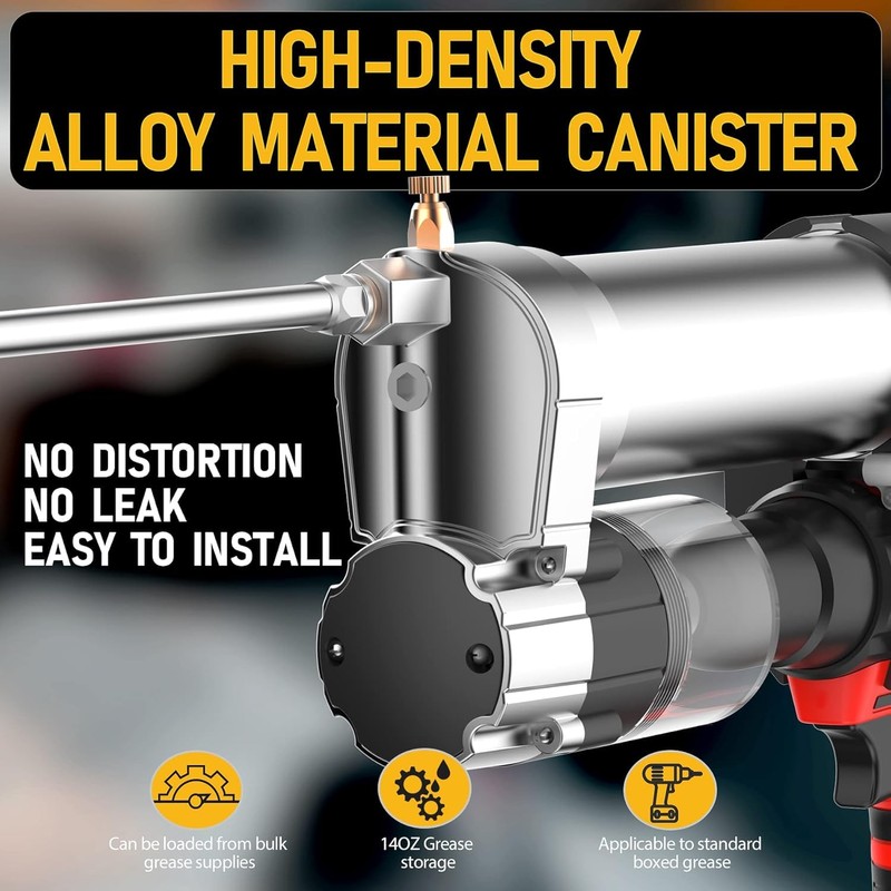 TOKKOT Electric Grease Gun Drill Adapter for De-Walt/Milwake Cordless Drill