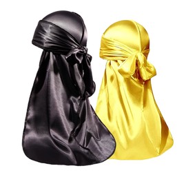 ForceWave 2 PCS Silky Satin Baby Durags for Boys Girls Infant
